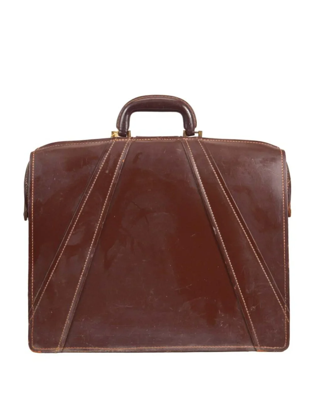 Vintage Leather Briefcase WITH KEYS/Military/Lawyer 1960-70s